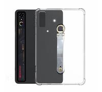 pour RedMagic Astra Étui de Protection Transparent en TPU, Antidérapant, Antichoc, avec Poignée, pour Tablette Gaming Astra, Portable, Souple et Durable (Noir Transparent)