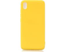 Pour Redmi 7A Beautiful Candy Color Matte TPU Anti- scratch Anti-slip Protective Cover Back Yellow Case