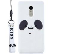 Pour Redmi Note 4X/NOTE 4 Cartoon Lovely Coloured Painted Soft TPU back cover anti-dérapant full protective case with lanyard white