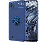Pour Remplacement Pour Coque Realme C20 / C20a / C11 2021 Ultra-Mince En Tpu Coque Avec Anneau En Métal Blue Cover Blue Ring