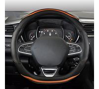 pour Renault Clio 5 V, Housse de Volant de Voiture en Cuir Microfibre Respirant antidérapant + Accessoires Auto de Mode en Fiber de Carbone