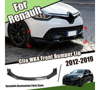 Pour Renault Clio MK4 2012 2013 2014 2015 2016 2017 2018 2019 Lame de pare-chocs avant, Spoiler inférieur, Jupe avant, Pièces automobiles Glossy Black