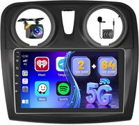 Pour Renault, Dacia Sandero 2014-2017, 2+64gb Android Autoradio Wireless Carplay Android Auto 9 Pouces Écran Poste Radio Voiture Bluetooth Avec Gps, Caméra De Recul, Fm Rds Radio, Wifi, Eq[Z1065]