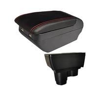 Pour Renault Pour Dacia Pour Duster 2 3 2018-2021 Accoudoir Boîte Console Centrale Stockage Voiture Accessoires Cendrier PU Support De Verre USB Voiture Accoudoir Boîte(H1 4 USB)