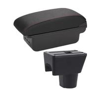 Pour Renault Pour Duster Boîte D'accoudoir De Voiture Boîte De Rangement De Rénovation Accessoires Détails Intérieurs WEFOLCC(B1 Black red 3USB)