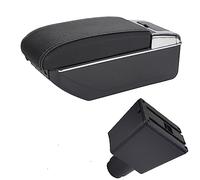 Pour Renault Pour Logan 2 Pour Sandero 2 2010-2020 Accoudoirs De Voiture Boîte D'accoudoir De Voiture Boîte De Rangement De Rénovation Intérieure(B3 Black white 7USB)