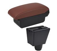 Pour Renault Pour Logan 2 Pour Sandero 2 2010-2022 Boîte D'accoudoir Voiture Accoudoir Voiture Pièces Rénovation Intérieure Boîte Rangement Centrale(B brown 3USB)