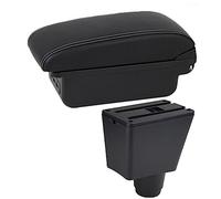 Pour Renault Pour Logan 2 Pour Sandero 2 2010-2022 Boîte D'accoudoir Voiture Accoudoir Voiture Pièces Rénovation Intérieure Boîte Rangement Centrale(B white line 3USB)