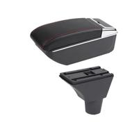 Pour Renault Pour Sandero Pour Stepway Boîte D'accoudoir De Voiture Boîte De Rangement Centrale Boîte D'accoudoir(B red line NO USB)