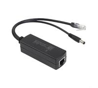 Pour répartiteur PoE 48 V vers 12 V 2 A, adaptateur d'alimentation Gigabit IEEE802.3af/at pour caméra IP, point sans fil, transmission de données 10/100 Mbps, noir