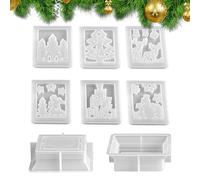 Pour résine de Noël - Lanterne flexible réutilisable | pour bougies de Noël, décorations de fête | pour lanternes craie, décoration de maison et artisanat, fête débutant