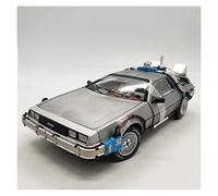 pour Retour vers Le Futur Véhicule 1 18 Alliage Moulé sous Pression Partie 3 Time Machine Delorean DMC-12 Modèle De Voiture Jouets Non RC