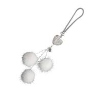 pour rétroviseur | Suspension auto avec boule en peluche,Accessoire brillant pour rétroviseur intérieur,pour Fille Femme Véhicule