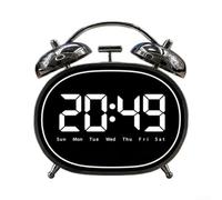 pour réveil Double Cloche Métal 15cm pour affichage LED pour(sliver) | Double cloches en mÃ©tal, design pour rÃ©tro oval, sonnerie pour forte, pour affichage LED clair, pour idÃ©al dÃ©coration