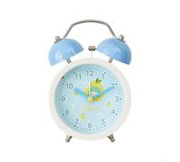 pour réveil Twin Bell Silencieux Tic-Tac avec Veilleuse pour(Blue) | Mécanisme silencieux, sonnerie pour forte cloche, veilleuse intégrée, pour idéal sommeil profond