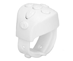 pour Ring Clicker, Tourneur de Page sans Fil, Selfie Bluetooth Remote Control Ring, One Key Remote Control, High Energy Low Power, Stable Connection (Blanc)