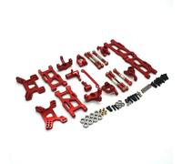 Pour Rlaarlo AM-X12 1/14 14015 14005E 1/12 Métal Bras Oscillant Coupelle Direction Ensemble 8 Pièces Accessoires Voiture RC Mises Niveau Remplacements RC Pièces De Voiture(Red)