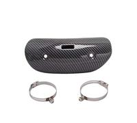 Pour Road Pour Star Bouclier Thermique Universel Pour Tuyau D'échappement Moto Couvercle Protection Anti-brûlure Tuyau D'échappement(Carbon Fiber-03)