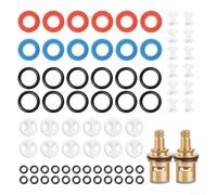 Pour robinet en laiton Cartouche de rechange avec 72 pièces Kit de joints Assortiment pour salle de bain et cuisine Mitigeur Réparation Avec joints toriques en silicone et rondelles Lot de 2