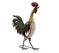 pour Rooster, pour la Statue de Coq en métal, des Couleurs Vives soudage à la Main Aspect réaliste Durable, pour la Cour du Porche de Jardin