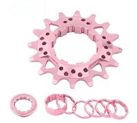 pour roue Libre CNC Acier pour Vélo Terrain pour roue Libre | Alliage pour durable, conception légère, idéal hors route, finition CNC lisse, compatibilité monovitesse(pink)