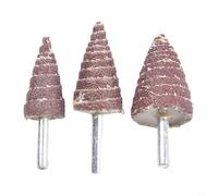 pour roues à Lamelles Abrasives Coniques 6mm 20mm Polissage pour bois | pour conique précise, pour idéal pour contours internes, 80 équilibré, queue 6mm standard, usage pour bois et métal