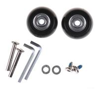 pour roues de Rechange pour Bagages Silencieuses en Caoutchouc Alliage 70mm Kit Réparation Trolley Double Roulement (40 * 18mm)