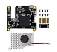 Pour RPi 5 POE avec alimentation d'activation sur Ethernet 802.3af carte de développement avec ventilateur de refroidissement POE carte d'extension adaptée pour 5