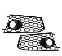 Pour RS7 2014 2015 2016 2017 2018 Garniture Calandre Phare Antibrouillard Voiture Noire Brillante Lampe Hexagonale Nid Abeille Pare-chocs Grille Avant(Pair)