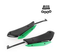 Pour RSV4 RF RR 2015-2020 Moto Côté Bas Force Spoiler Avant Winglet Downforce Carénage Aérodynamique Aile Fixe Accessoires moto(Bright Black-green)