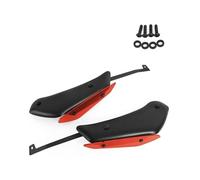 Pour RSV4 RF RR 2015-2020 Moto Côté Bas Force Spoiler Avant Winglet Downforce Carénage Aérodynamique Aile Fixe Accessoires moto(Matte Black-red)