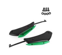 Pour RSV4 RF RR 2015-2020 Moto Côté Bas Force Spoiler Avant Winglet Downforce Carénage Aérodynamique Aile Fixe Accessoires moto(Matte Black-green)