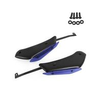Pour RSV4 RF RR 2015-2020 Moto Côté Bas Force Spoiler Avant Winglet Downforce Carénage Aérodynamique Aile Fixe Accessoires moto(Matte Black-blue)