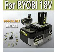Pour RYOBI 18V 8000mAh Li-ion batterie outils électriques compatibles avec P108 18V 8.0Ah P104 P107 RB18L50 RB18L20 P108 3PCS 8.0AH Battery