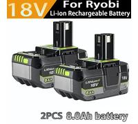 Pour RYOBI P108 18V One + Plus batterie 18 volts Lithium-Ion P104 P107 RB18L50 RB18L20 P108 outils électriques 3PCS 8.0AH Battery