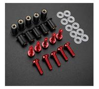 Pour S 1000 RR S1000 RR 2010-2025 M5 10 Pièces Vis De Pare-brise Carénage Boulons Kit Écrous Kit de boulons de carénage(ROUGE)