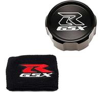 pour S-uzuki GSXR 750 600 1000 GSX-R Bouchon de Liquide de Frein Avant de Moto Couvercle de réservoir de maître-Cylindre et Couverture de Chaussette brodée 3D