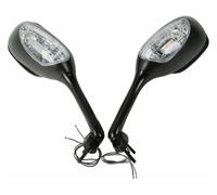 Pour S&uzuki Pour GSXR1000 2005 2006 2007 2008 2009 2010 2011 2012 2013 2014 2015 Moto Clignotant Rétroviseur Latéral Aile Rétroviseur moto retro retroviseur guidon(Black Clear Lens)