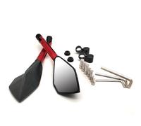 Pour S1000R R1200S R1200ST S1000RR R1200RT 8mm 10mm Moto Rétroviseur Convexe 2 Pièces/paire compatibles(Rouge)