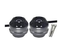 pour S1000R S1000RR HP4 S1000XR M1000RR Moto Avant Arrière Essieu Fourche Crash Slider Cap Protection De Roue Anti-Choc(Front Gray)