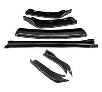 pour S5 2017 2018 2019 Kit Séparateurs Pare-Chocs Avant Voiture Becquet Latéral Arrière Ailerons Requin Angle Jupe ABS Jupe Latérale Diffuseur(Carbon Fiber Look)