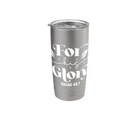 Pour Sa Gloire - Ésaïe 43:7 - Message Spirituel Gobelet isotherme en acier inoxydable double paroi