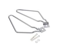pour Sacoche latérale Moto Support de Support de Sacoche, 2X Supports de Fixation de sacoches de Moto Gauche + Droite pour XL883/1200 HD1450/1584(Argent)