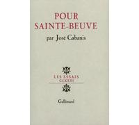 Pour Sainte-Beuve – Gallimard