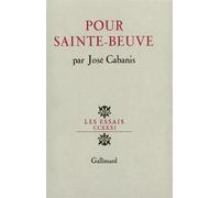 Pour Sainte-Beuve – Gallimard