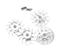 Pour Sakura 1/10 4 Pièces Disque Frein En Métal Jante Boîte Adaptateur Hexagonal En Métal 12 Mm D4 Sur Route Pour Pièces Voiture Course RC Pièces Améliorations RC(Silver)
