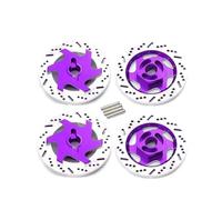 Pour Sakura D4 1/10 Pour Racing On Road 4 Pièces Disque Frein En Métal Jante Boîte Adaptateur Hexagonal Voiture RC Parti RC(Purple)