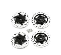 Pour Sakura D4 1/10 Pour Racing On Road 4 Pièces Disque Frein En Métal Jante Boîte Adaptateur Hexagonal Voiture RC Accessoires RC(Black)
