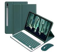 pour Sam Sung Galaxy Tab S9 11" 2023 (Modèle : SM-X710 / SM-X716B / SM-X718U) Tablette Etui Protecteur Clavier Bluetooth (Vert foncé)