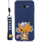 Pour Samsung A5 2017 Cartoon Lovely Coloured Painted TPU couverture arrière antidérapante pleine affaire de protection avec longe saphir